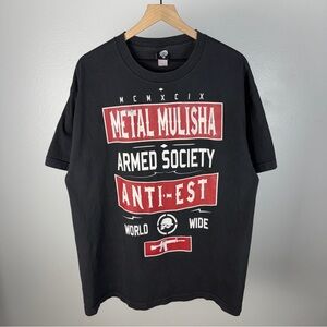 Vintage Metal Mulisha Armed Society World Wide Skull Gun Y2K Grunge Size XL